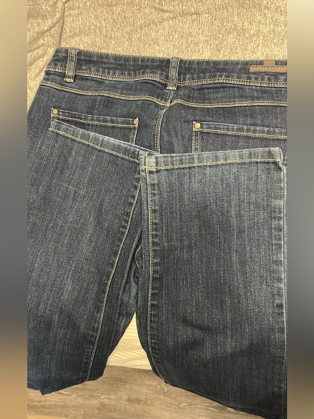 LC Lauren Conrad Dark Indigo Straight Leg Jeans - Picture 2 of 2